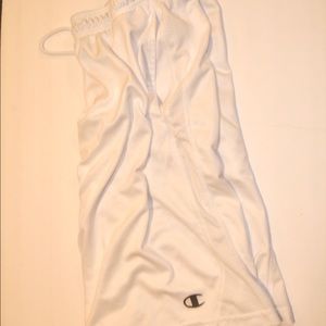White athletic shorts by Champion